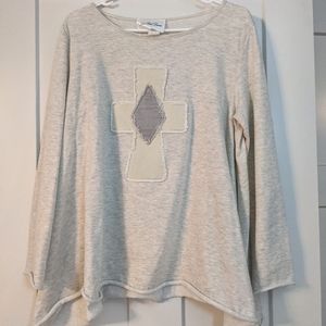 Cross Sand Colored Lightweight Sweater